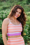 Summer Sherbet Stripe Colorblock Top