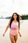 Summer Sherbet Stripe Colorblock Top