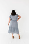 Tillie Midi Dress in Dusty Blue