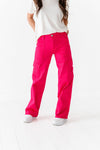 Spencer Cargo Jeans in Magenta