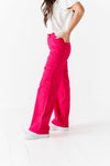 Spencer Cargo Jeans in Magenta