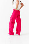 Spencer Cargo Jeans in Magenta