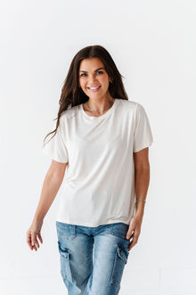  Bryden Basic Tee in Cream