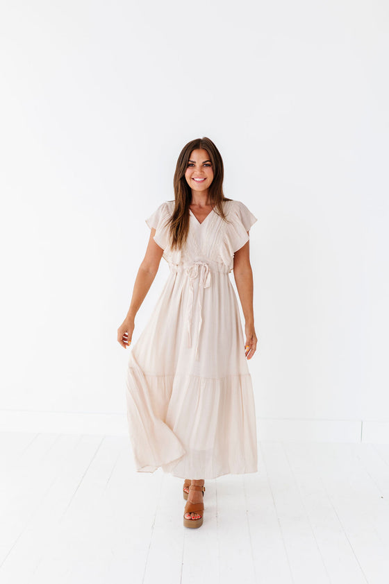 Tillie Midi Dress in Cream