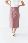 Nadine Pencil Skirt in Mauve