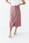 Nadine Pencil Skirt in Mauve