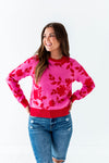 McKinley Jacquard Sweater in Hot Pink