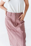 Nadine Pencil Skirt in Mauve