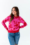 McKinley Jacquard Sweater in Hot Pink