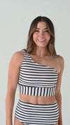 Black & White Stripe Kokomo Crop