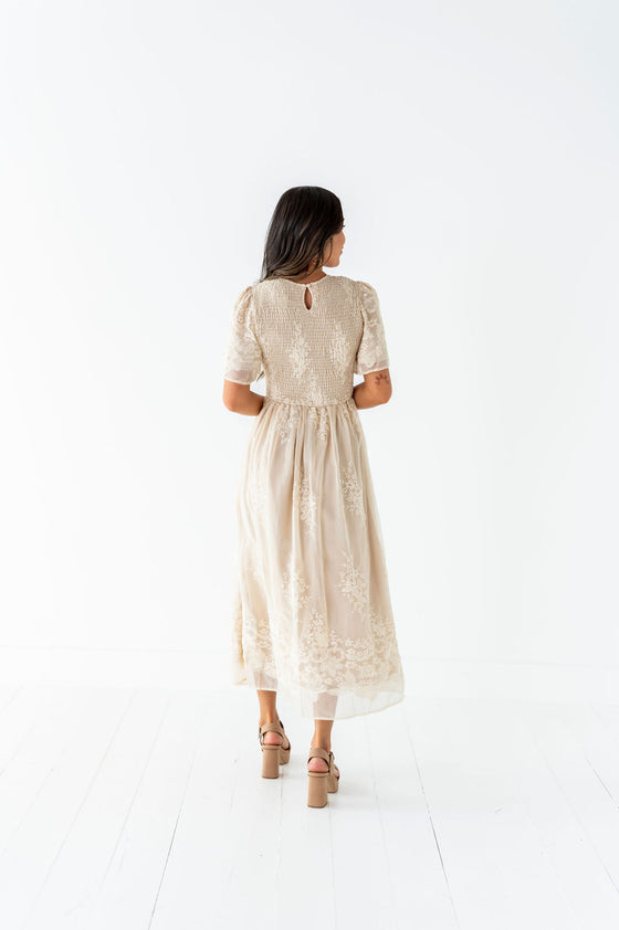 Elizabeth Embroidered Smocked Dress