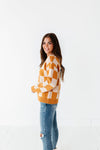 Sawyer Checkered Sweater in Pumpkin Spice