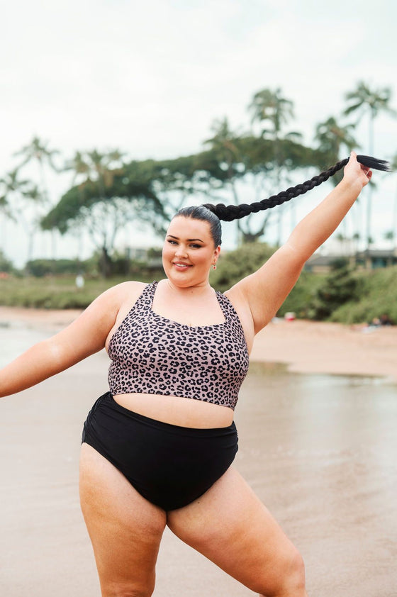 Leopard Crossover Top