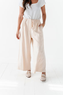  Anniston Wide Leg Pants in Cream