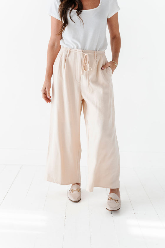 Anniston Wide Leg Pants in Cream