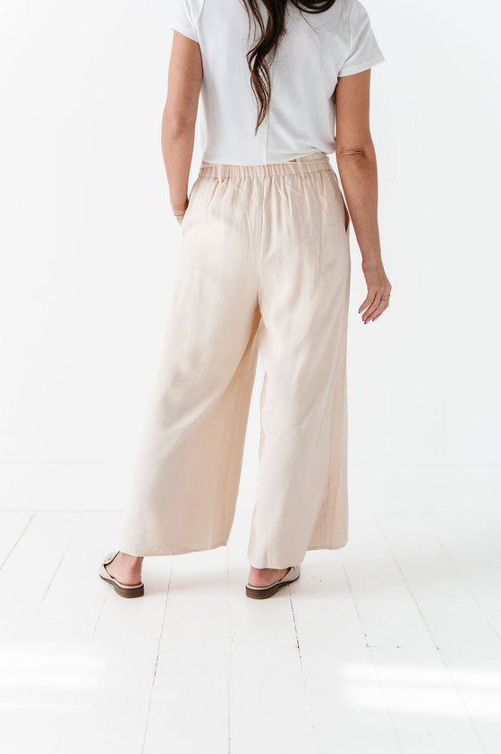 Anniston Wide Leg Pants in Cream