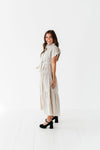 Lennox Dress in Oatmeal Stripe