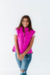 Westwick Puffer Vest in Fuschia