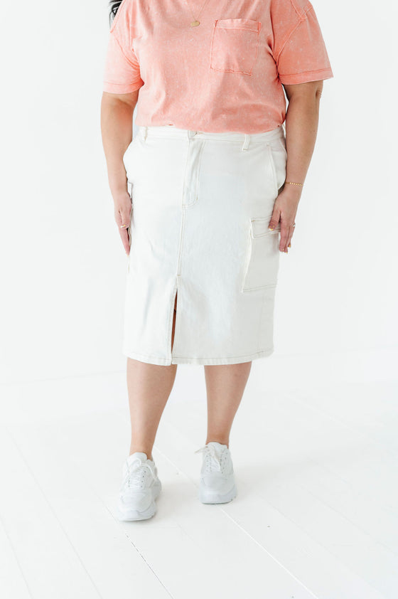 Camilla Cargo Skirt in Cream