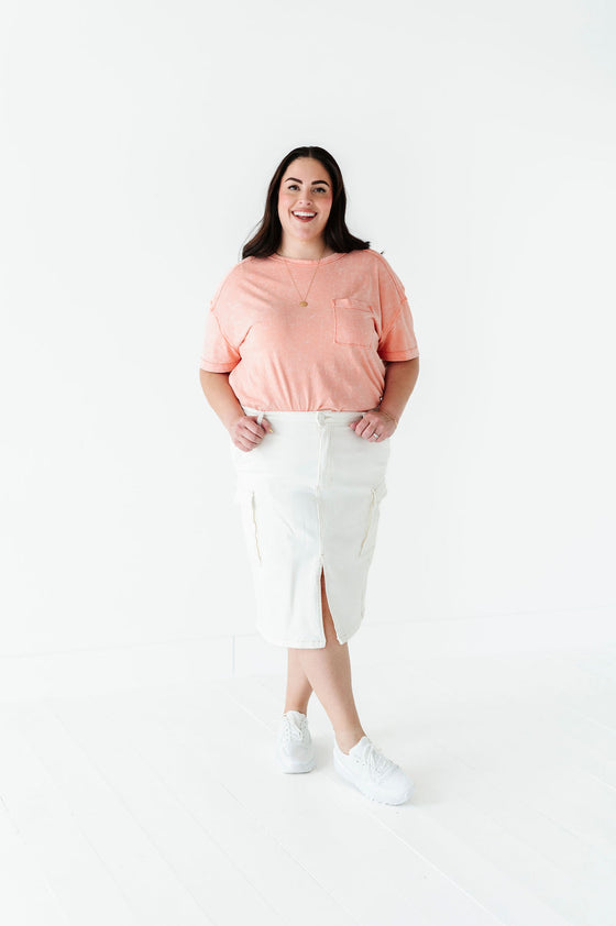 Camilla Cargo Skirt in Cream