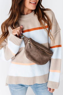  Shiloh Sling Belt Bag in Taupe