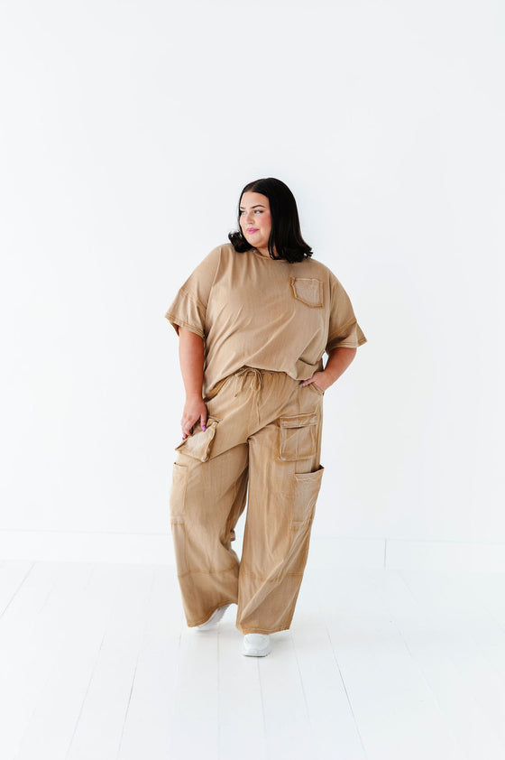 Kynlee Cargo Set in Taupe