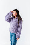 Shelley Bear Hug Pullover in Lavender