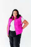 Westwick Puffer Vest in Fuschia