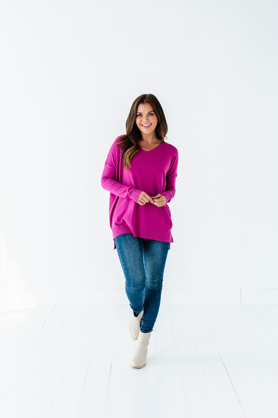 Rochelle Sweater in Berry