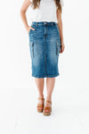 Camilla Cargo Skirt in Denim