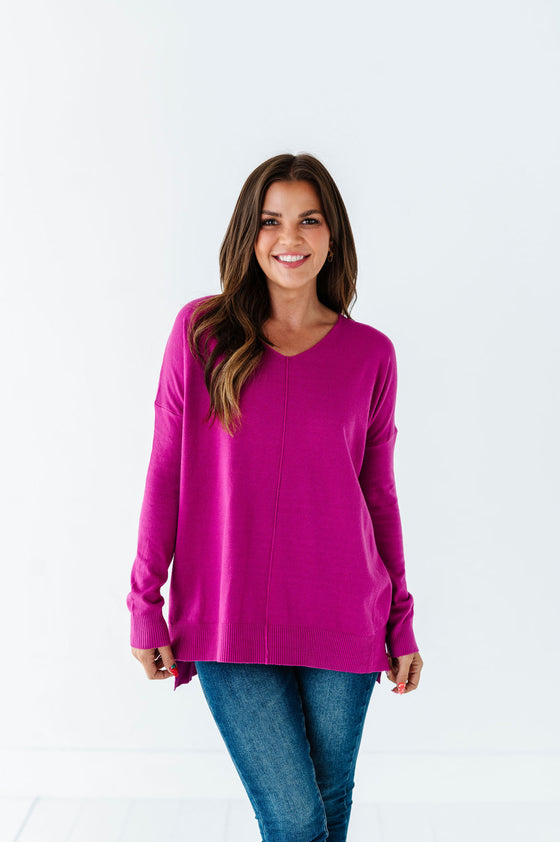 Rochelle Sweater in Berry