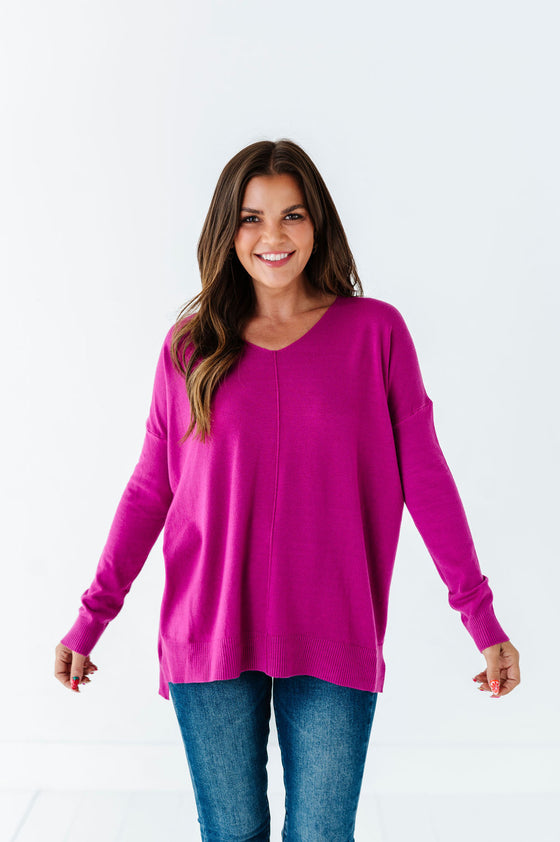 Rochelle Sweater in Berry