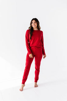  Women's Classic Red Holiday Pajama Set