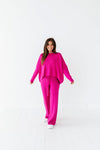 Mattie Lounge Set in Magenta