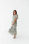 Vienna Ruffle Tiered Dress in Olive