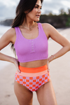 Maven Mid Rise Bottoms in Throwback Check