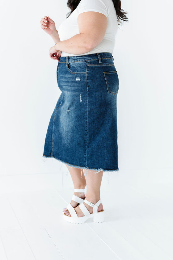 Olivia Denim Skirt in Blue