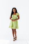 Tessa Babydoll Dress in Lime