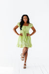 Tessa Babydoll Dress in Lime