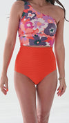 High Waisted Textured Bottom in Poppy