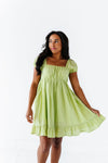 Tessa Babydoll Dress in Lime