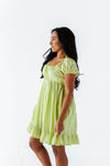 Tessa Babydoll Dress in Lime