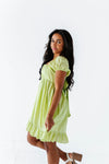 Tessa Babydoll Dress in Lime