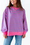 Kris Striped Sweater in Pink