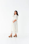 Pearl Midi Dress in Cream