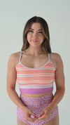 Summer Sherbet Stripe Colorblock Top