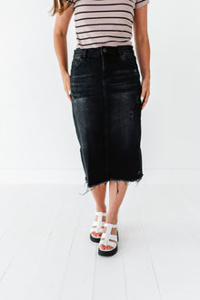  Olivia Denim Skirt in Black