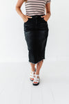 Olivia Denim Skirt in Black