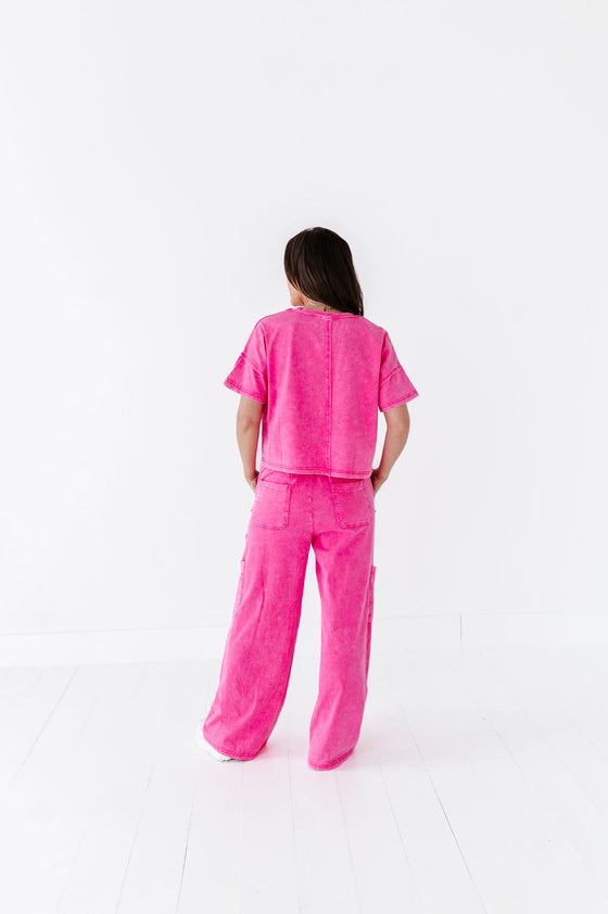 Kynlee Cargo Set in Pink