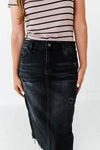 Olivia Denim Skirt in Black